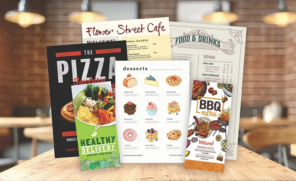 Menu printing Essex